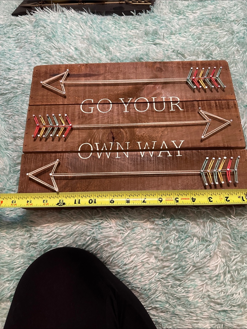 Rustic Brown Arrow String Art Wall Decor - Go Your Own Way - Picture 2 of 3
